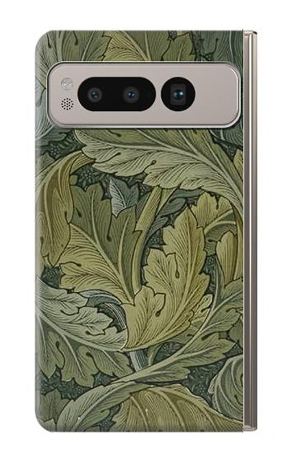 W3790 William Morris Acanthus Leaves Hülle Schutzhülle Taschen und Leder Flip für Google Pixel Fold