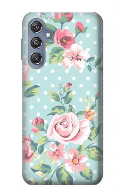 W3494 Vintage Rose Polka Dot Hülle Schutzhülle Taschen und Leder Flip für Samsung Galaxy M34 5G