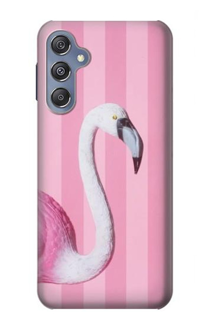 W3805 Flamingo Pink Pastel Hülle Schutzhülle Taschen und Leder Flip für Samsung Galaxy M34 5G