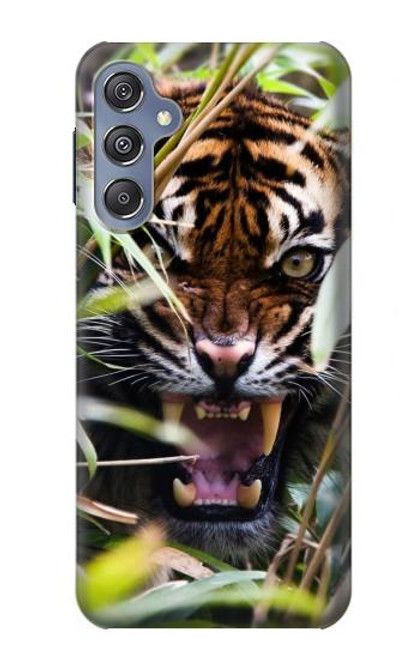 W3838 Barking Bengal Tiger Hülle Schutzhülle Taschen und Leder Flip für Samsung Galaxy M34 5G
