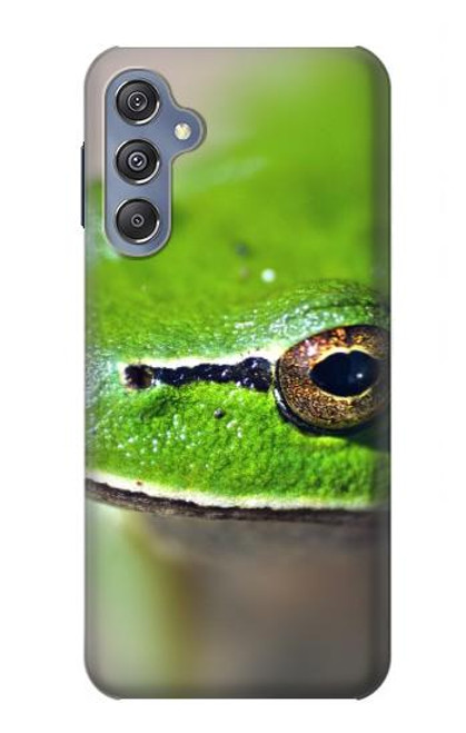 W3845 Green frog Hülle Schutzhülle Taschen und Leder Flip für Samsung Galaxy M34 5G