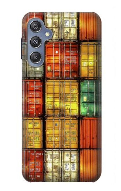 W3861 Colorful Container Block Hülle Schutzhülle Taschen und Leder Flip für Samsung Galaxy M34 5G
