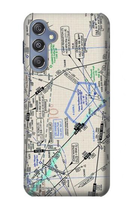 W3882 Flying Enroute Chart Hülle Schutzhülle Taschen und Leder Flip für Samsung Galaxy M34 5G