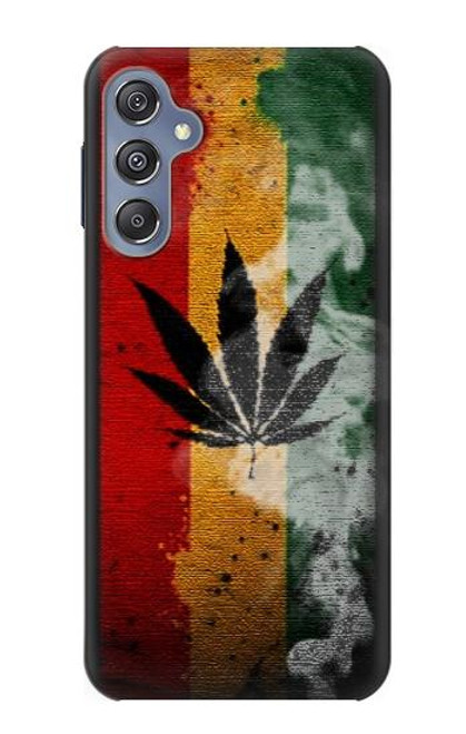 W3890 Reggae Rasta Flag Smoke Hülle Schutzhülle Taschen und Leder Flip für Samsung Galaxy M34 5G