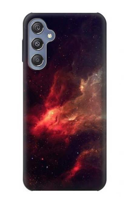 W3897 Red Nebula Space Hülle Schutzhülle Taschen und Leder Flip für Samsung Galaxy M34 5G