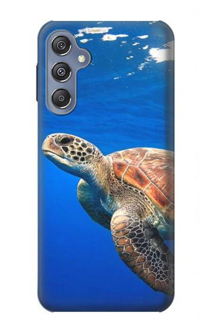 W3898 Sea Turtle Hülle Schutzhülle Taschen und Leder Flip für Samsung Galaxy M34 5G