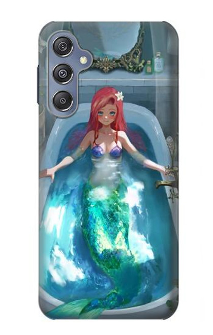 W3911 Cute Little Mermaid Aqua Spa Hülle Schutzhülle Taschen und Leder Flip für Samsung Galaxy M34 5G