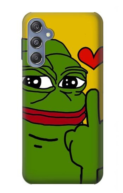 W3945 Pepe Love Middle Finger Hülle Schutzhülle Taschen und Leder Flip für Samsung Galaxy M34 5G