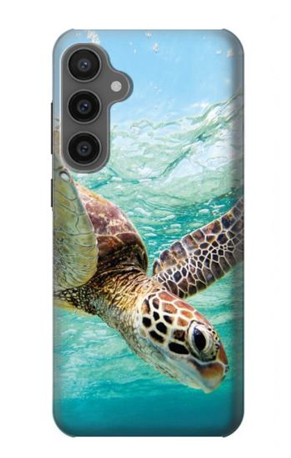 W1377 Ocean Sea Turtle Hülle Schutzhülle Taschen und Leder Flip für Samsung Galaxy S23 FE