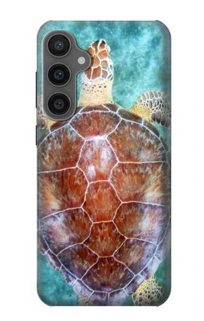 W1424 Sea Turtle Hülle Schutzhülle Taschen und Leder Flip für Samsung Galaxy S23 FE