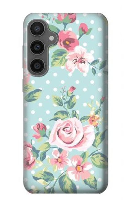W3494 Vintage Rose Polka Dot Hülle Schutzhülle Taschen und Leder Flip für Samsung Galaxy S23 FE