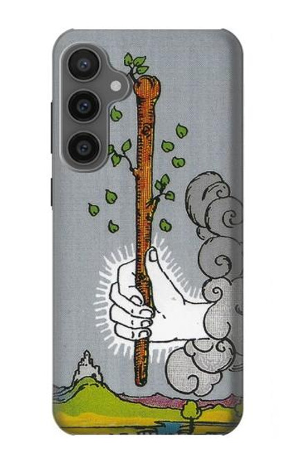 W3723 Tarot Card Age of Wands Hülle Schutzhülle Taschen und Leder Flip für Samsung Galaxy S23 FE