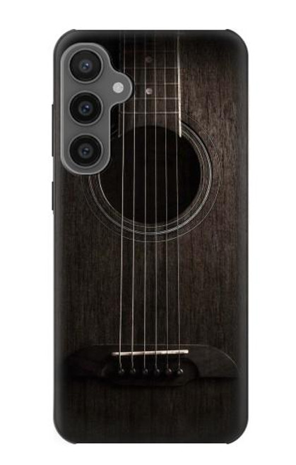W3834 Old Woods Black Guitar Hülle Schutzhülle Taschen und Leder Flip für Samsung Galaxy S23 FE