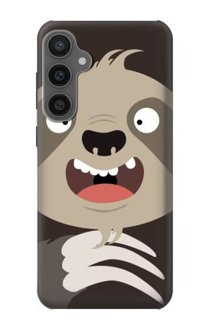 W3855 Sloth Face Cartoon Hülle Schutzhülle Taschen und Leder Flip für Samsung Galaxy S23 FE