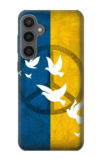 W3857 Peace Dove Ukraine Flag Hülle Schutzhülle Taschen und Leder Flip für Samsung Galaxy S23 FE