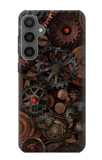 W3884 Steampunk Mechanical Gears Hülle Schutzhülle Taschen und Leder Flip für Samsung Galaxy S23 FE