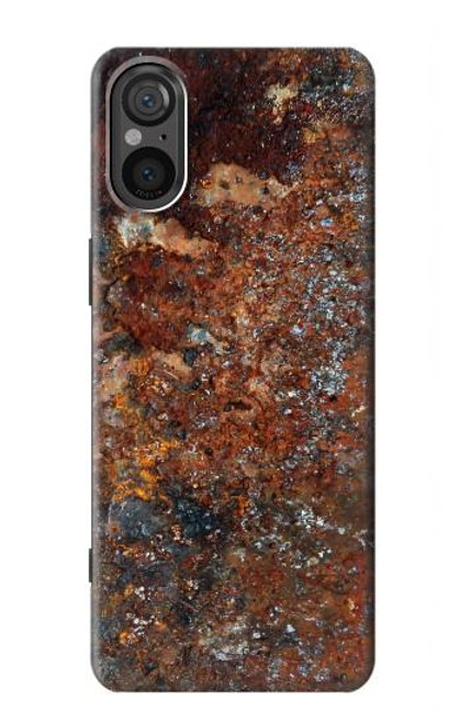 W2714 Rust Steel Texture Graphic Printed Hülle Schutzhülle Taschen und Leder Flip für Sony Xperia 5 V