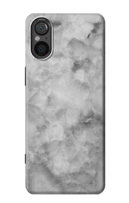 W2845 Gray Marble Texture Hülle Schutzhülle Taschen und Leder Flip für Sony Xperia 5 V
