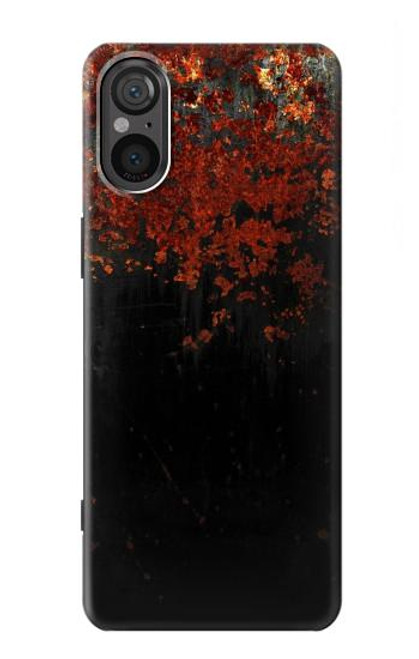 W3071 Rusted Metal Texture Graphic Hülle Schutzhülle Taschen und Leder Flip für Sony Xperia 5 V
