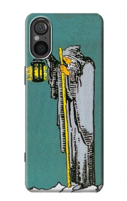 W3741 Tarot Card The Hermit Hülle Schutzhülle Taschen und Leder Flip für Sony Xperia 5 V