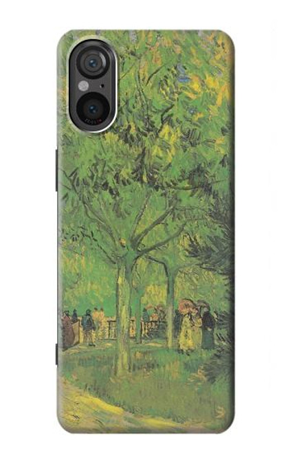 W3748 Van Gogh A Lane in a Public Garden Hülle Schutzhülle Taschen und Leder Flip für Sony Xperia 5 V