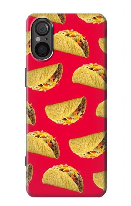 W3755 Mexican Taco Tacos Hülle Schutzhülle Taschen und Leder Flip für Sony Xperia 5 V