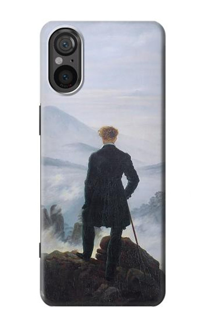 W3789 Wanderer above the Sea of Fog Hülle Schutzhülle Taschen und Leder Flip für Sony Xperia 5 V