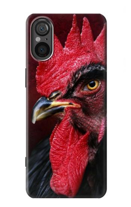 W3797 Chicken Rooster Hülle Schutzhülle Taschen und Leder Flip für Sony Xperia 5 V