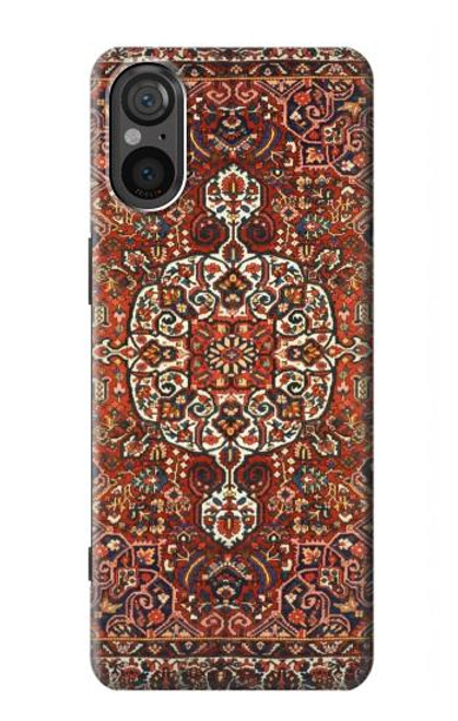 W3813 Persian Carpet Rug Pattern Hülle Schutzhülle Taschen und Leder Flip für Sony Xperia 5 V