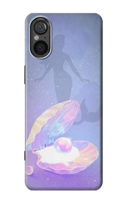 W3823 Beauty Pearl Mermaid Hülle Schutzhülle Taschen und Leder Flip für Sony Xperia 5 V