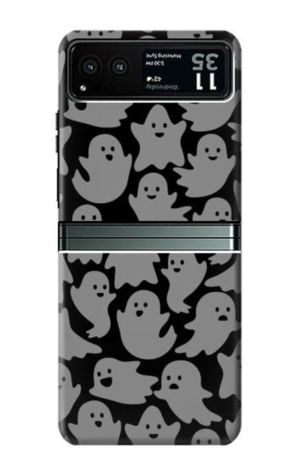 W3835 Cute Ghost Pattern Hülle Schutzhülle Taschen und Leder Flip für Motorola Razr 40