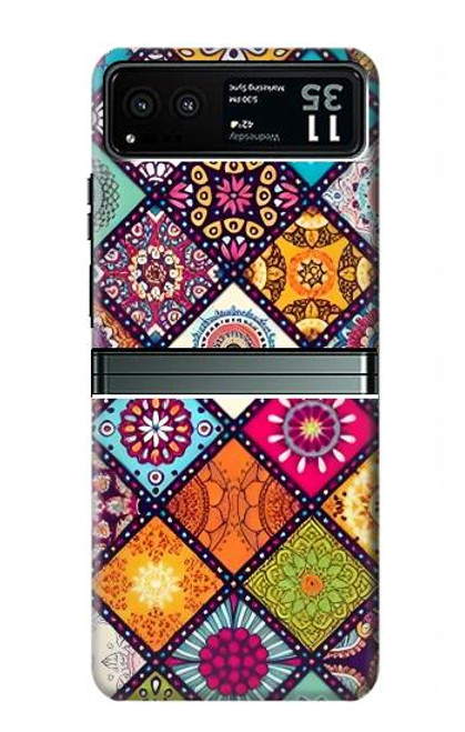 W3943 Maldalas Pattern Hülle Schutzhülle Taschen und Leder Flip für Motorola Razr 40