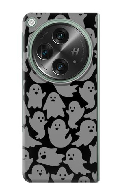 W3835 Cute Ghost Pattern Hülle Schutzhülle Taschen und Leder Flip für OnePlus OPEN