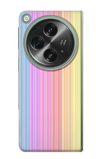 W3849 Colorful Vertical Colors Hülle Schutzhülle Taschen und Leder Flip für OnePlus OPEN