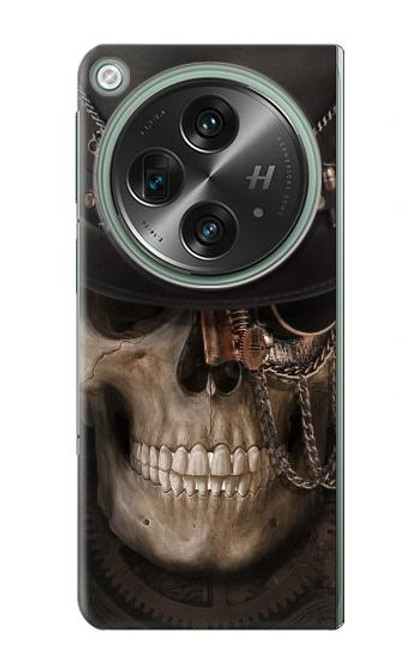 W3852 Steampunk Skull Hülle Schutzhülle Taschen und Leder Flip für OnePlus OPEN