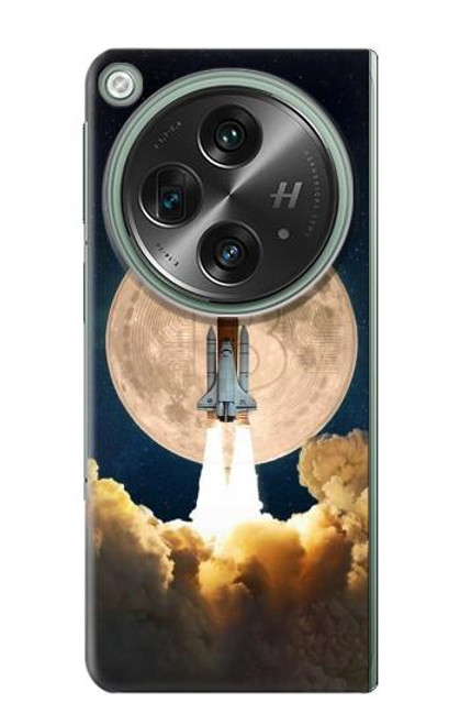 W3859 Bitcoin to the Moon Hülle Schutzhülle Taschen und Leder Flip für OnePlus OPEN