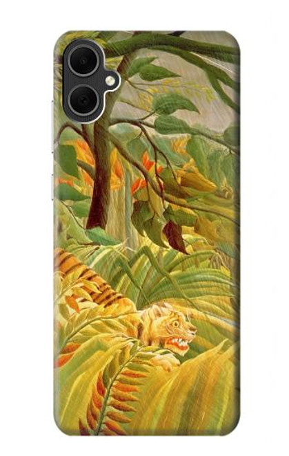 W3344 Henri Rousseau Tiger in a Tropical Storm Hülle Schutzhülle Taschen und Leder Flip für Samsung Galaxy A05