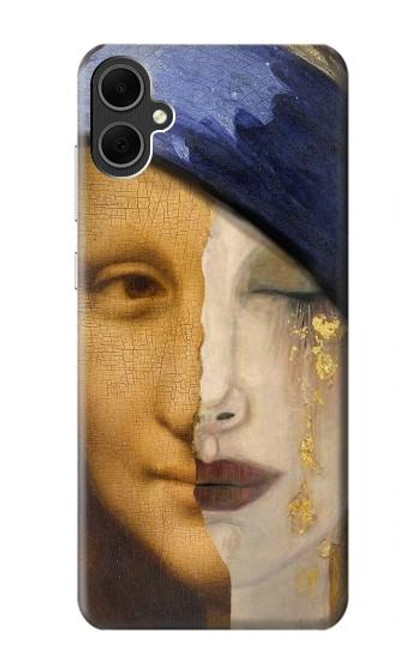 W3853 Mona Lisa Gustav Klimt Vermeer Hülle Schutzhülle Taschen und Leder Flip für Samsung Galaxy A05