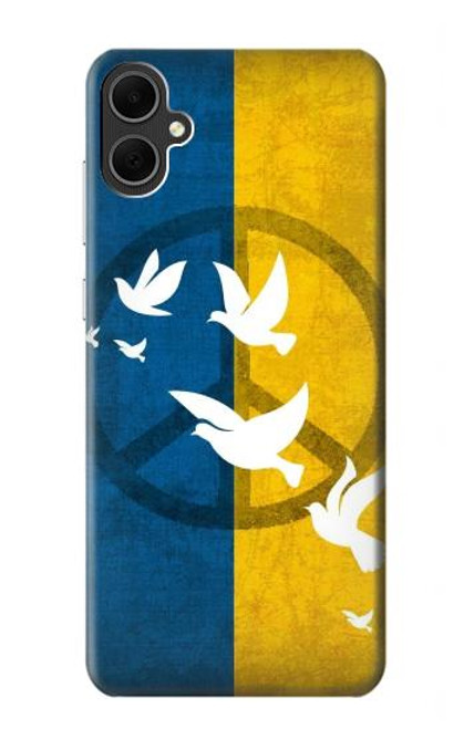 W3857 Peace Dove Ukraine Flag Hülle Schutzhülle Taschen und Leder Flip für Samsung Galaxy A05