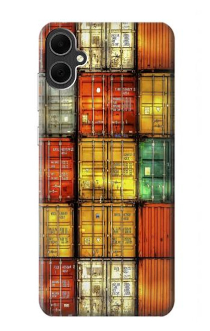 W3861 Colorful Container Block Hülle Schutzhülle Taschen und Leder Flip für Samsung Galaxy A05