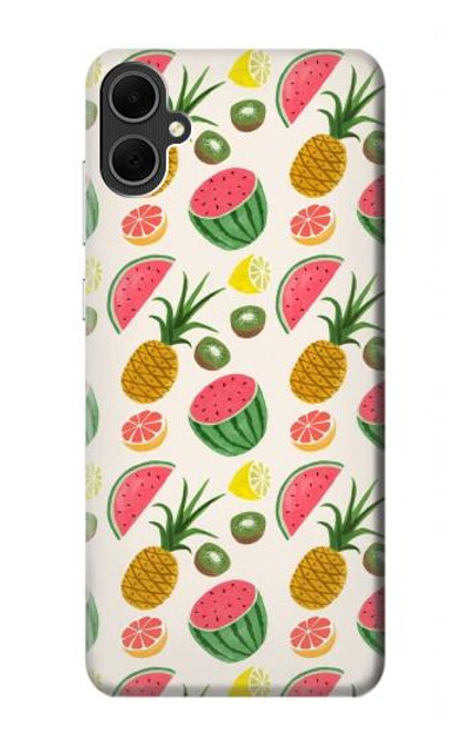 W3883 Fruit Pattern Hülle Schutzhülle Taschen und Leder Flip für Samsung Galaxy A05