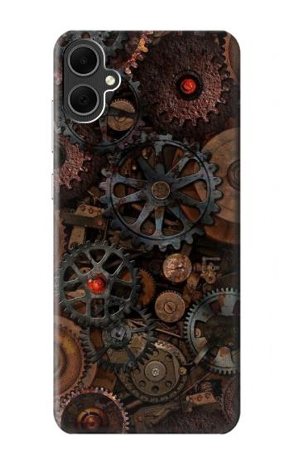 W3884 Steampunk Mechanical Gears Hülle Schutzhülle Taschen und Leder Flip für Samsung Galaxy A05