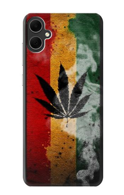 W3890 Reggae Rasta Flag Smoke Hülle Schutzhülle Taschen und Leder Flip für Samsung Galaxy A05