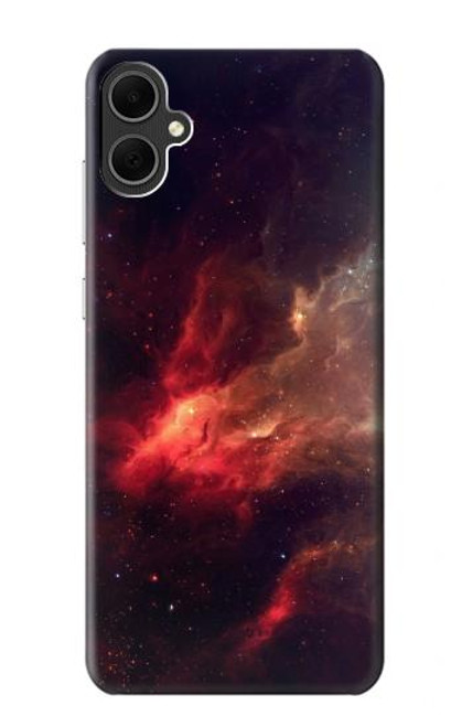 W3897 Red Nebula Space Hülle Schutzhülle Taschen und Leder Flip für Samsung Galaxy A05