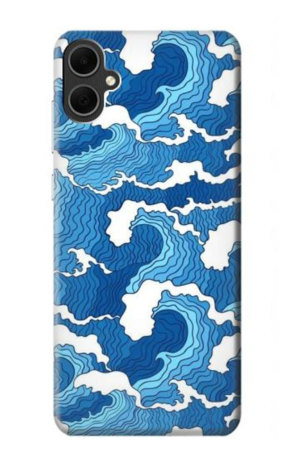 W3901 Aesthetic Storm Ocean Waves Hülle Schutzhülle Taschen und Leder Flip für Samsung Galaxy A05