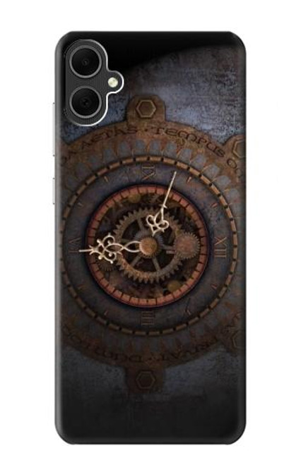 W3908 Vintage Clock Hülle Schutzhülle Taschen und Leder Flip für Samsung Galaxy A05