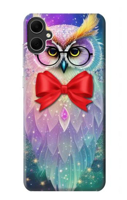 W3934 Fantasy Nerd Owl Hülle Schutzhülle Taschen und Leder Flip für Samsung Galaxy A05