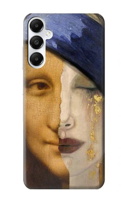 W3853 Mona Lisa Gustav Klimt Vermeer Hülle Schutzhülle Taschen und Leder Flip für Samsung Galaxy A05s