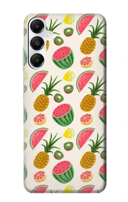 W3883 Fruit Pattern Hülle Schutzhülle Taschen und Leder Flip für Samsung Galaxy A05s