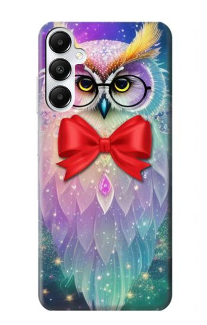 W3934 Fantasy Nerd Owl Hülle Schutzhülle Taschen und Leder Flip für Samsung Galaxy A05s